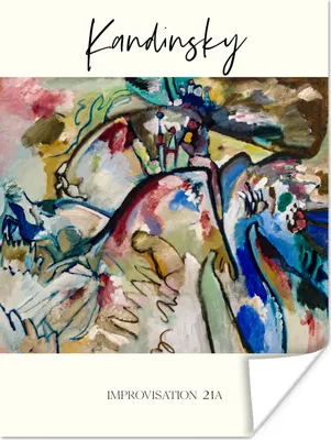 Produktbild von MuchoWow® Poster Kunst - Abstrakt - Kandinsky 60x80 cm - Schlafzimmer Dekoration