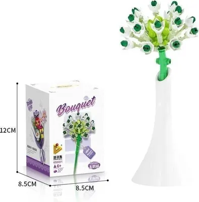 Produktbild von Klemmbaustein Blume Velvet, 127 Teile, kompatibel, Deko