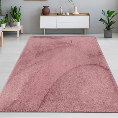 Produktbild von Teppich berry Hasenfell-Optik elegant weich mit feinem Schimmer modern Größe - 200 x 290 cm