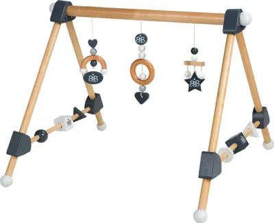 Produktbild von roba Spieltrapez, Aktivcenter mit Spiel- & Greiftrainer, Holz, 42,5x61x44,5cm