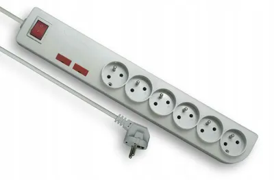 Immagine prodotto di Cavo di prolunga per protezione da sovratensioni a 6 vie da 3 m grigio Elgotech PSF2-603