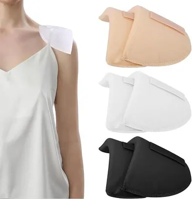 Imagen del producto de Almohadillas para hombros - 3 pares - Protectores para hombros - Acolchados para vestidos - Almohadillas de algodón para coser - Antideslizantes - Niveladores de altura