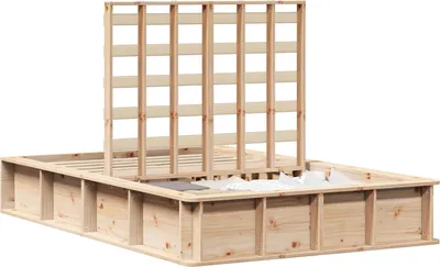 Zdjęcie produktu dla vidaXL Rama łóżka brązowa 140 x 200 cm z litego drewna sosnowego