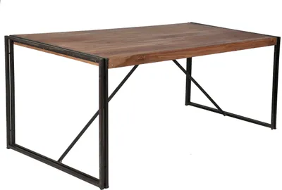 Produktbild von SIT Möbel Esstisch 180 x 90 cm | Tischplatte Akazie natur | Gestell Altmetall antikschwarz | B 180 x T 90 x H 76 cm | 09218-01 | Serie PANAMA