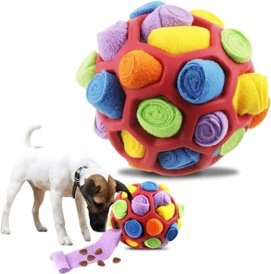 Produktbild von Interaktives Hundespielzeug, Snuffelball für Hunde, Füttermatte, Geruchstraining, Klein und Mittelgroß