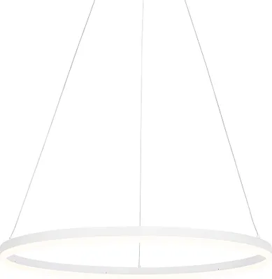 Produktbild von Design Hängelampe Weiß 80 cm inkl LED 3 Stufig dimmbar Anello
