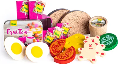 Produktbild von Erzi 28142 Spiel Set Abendessen Sortiment (16 StückBuchenholz)