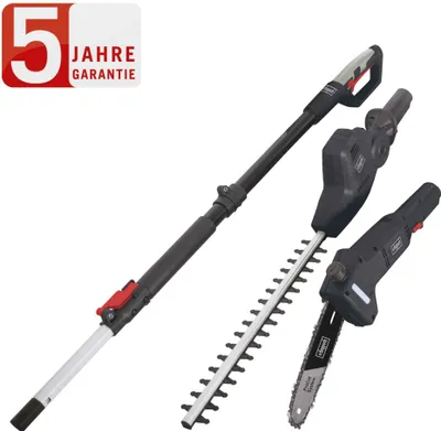 Produktbild von Scheppach Elektro Teleskop Heckenschere & Hochentaster TPX710 Mini Kettensäge