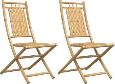 Immagine prodotto di vidaXL Sedie da giardino 2 pz. Pieghevoli 46x66x99 cm Bambù