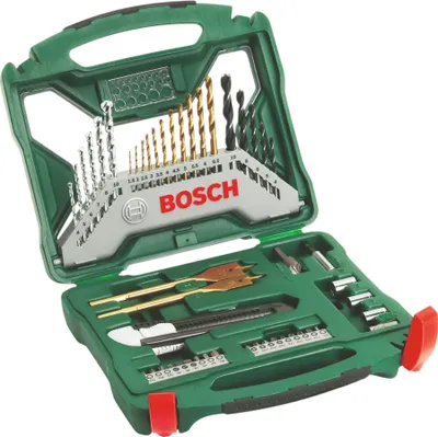 Image de Jeu de forets Titanium Bosch (50 pièces, X-Line pour bois, pierre, métal) 2607019327