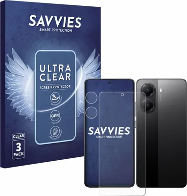 Produktbild von 6x Für Xiaomi Poco X7 Pro (Display+Kamera) Schutzfolie Savvies Displayschutz Display Schutz Folie Klar Transparent