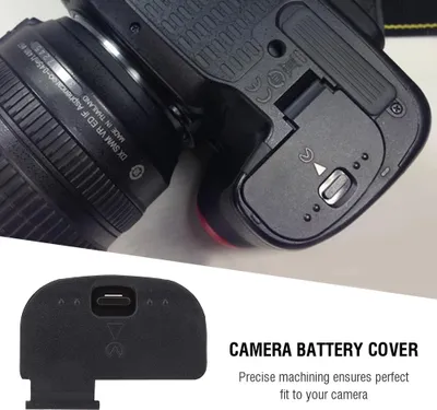 Obrázek produktu pro Akozon kryt baterie fotoaparátu, černý, kryt prostoru pro baterii, krytka, oprava fotoaparátu, náhradní díly pro kryt baterie fotoaparátu D7200