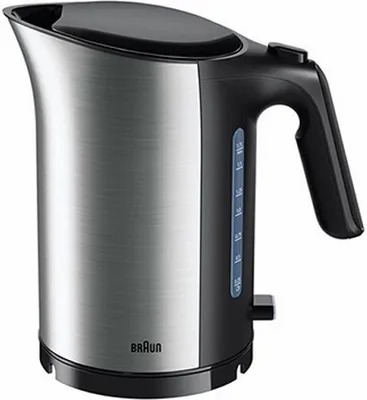 Obrázok produktu pre Braun WK 5100 BK, 1,7 L, 2200 W, Čierna, Nerezová oceľ, Indikátor úrovne vody, Bezšnúrový