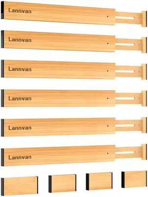 Zdjęcie produktu dla Bambusowy zestaw do sortowania, 6 elementów, 42–56 cm, kolor naturalny, do kuchni i szafek