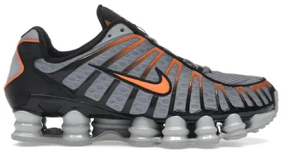 Image de Nike Shox TL, couleur gris clair, noir et orange vif - pointure européenne 38,5
