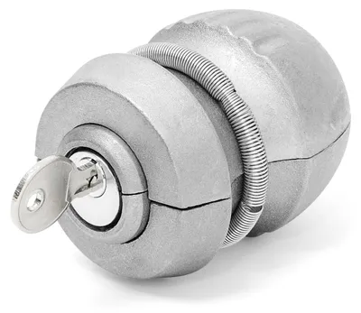 Obrázek produktu pro Relaxdays 10013640 Zámek přívěsu proti krádeži pro kulové spřáhlo 5 cm, šedý