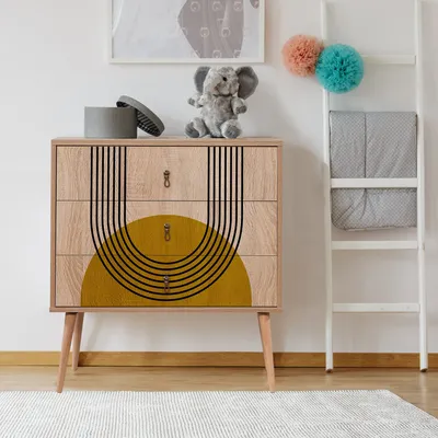 Produktbild von Skye Decor, City Trio Sun, Kommode, Mehrfarbig, 100 % MELAMINBESCHICHTETE SPANPLATTEN, 80 x 40 x 89 cm
