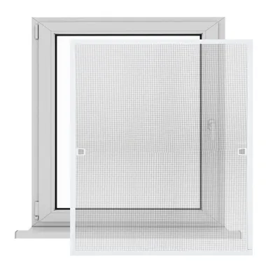 Produktbild von Aopunly Fliegengitter Insektenschutz Fenster 80 x 100 cm Mückenschutz mit Alu-Rahmen Bausatz Mückengitter Fliegenschutz Weiß