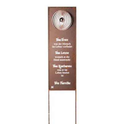 Produktbild von HOME DELUXE - Gartenschild - Family - Edelrost