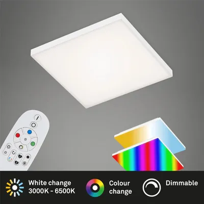 Produktbild von B-Kartonage Briloner  Frameless LED Panel 16W Dimmbar RGB Fernbedienung Quadratisch Weiß