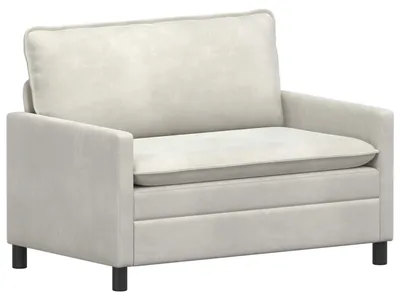 Zdjęcie produktu dla vidaXL Sofa w kolorze kremowym 126 x 81 x 87,5 cm Samt