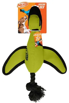 Produktbild von Nerf Dog Große Ente aus Nylon, interaktives Design, Grün