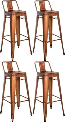 Immagine prodotto di Sgabello classico da bar - Sgabello robusto - Comodo poggiapiedi | Colore: rame