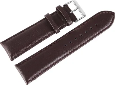 Produktbild von Echtleder Uhrenarmband, dunkelbraun, XL, 18 mm - 24 mm