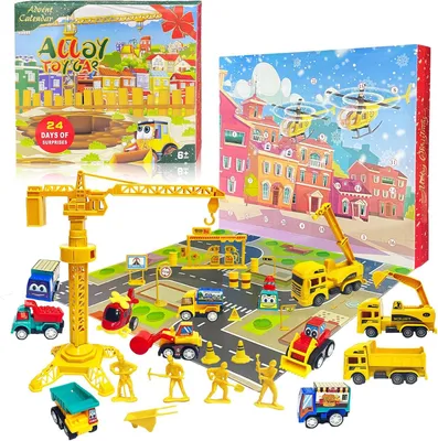 Imagen del producto de Calendario de adviento para coches de juguete para niños - 24 piezas - Coche de juguete - 24 días - Navidad - Coches de juguete para niños - Calendario navideño