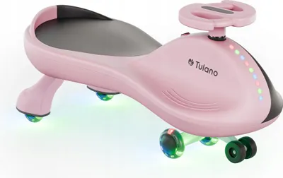 Image de Voiture toboggan pour enfants Tulano Focus 35 Pink - Véhicule pour enfants à partir de 3 ans - entraînement par gravité, roues LED, jusqu'à 100 kg - Auto Swing Car Toboggan