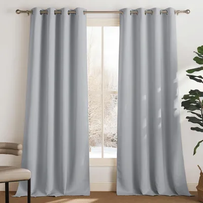 Immagine prodotto di Tende oscuranti termiche, colore grigio argento, dimensioni 245 x 140 cm (confezione da 2)