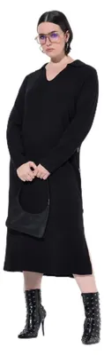 Immagine prodotto di Ulla Popken: Abbigliamento donna, taglie forti, abito con bottoni frontali e scollo a V