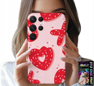 Zdjęcie produktu dla Etui Do Samsung Galaxy S24 Ultra - Kobiece, Modne Wzory Xoxo Serce + Szkło