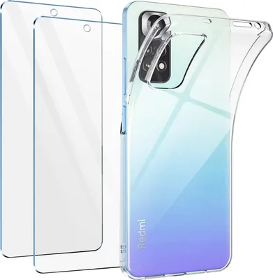 Produktbild von Hülle für Redmi Note 11 Pro/11 Pro+, transparent, 2 x gehärtetes Glas