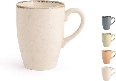 Productafbeelding van Famanu Koffiekopjes Set – Moderne, matte keramische kopjes – Grote koffiekopjes