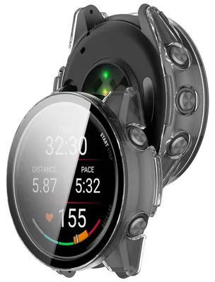 Produktbild von Schutzhülle mit Glas für Garmin Forerunner 70 / 170 / 170 Music, Bizon Case Watch Adamo, Transparent
