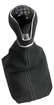 Productafbeelding van Originele versnellingspookknop voor Seat Ibiza 5 en Arona, 6-versnellingen, leder, zwart
