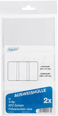 Image de Pochette pour carte d'identité 220x116mm pack de 2