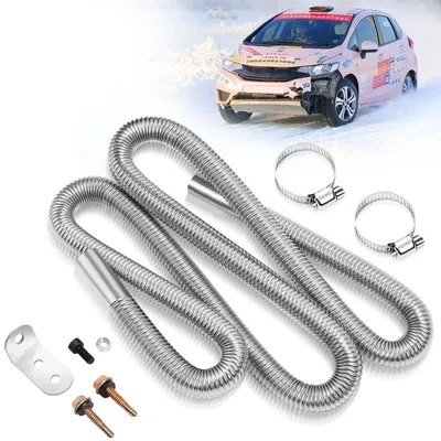 Produktbild von Jayseuw 300cm φ25mm AbgasschlauchAbgasschalldämpfer Edelstahl Auspuffrohr – Komplettset für Dieselheizung und Autoheizung mit Klemmen und Schalldämpfer