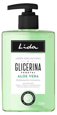 Imagen del producto de Lida Jabón 100 Natural Manos Glicerina y Aloe Vera 250ml