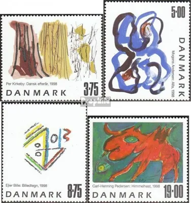 Produktbild von Briefmarken Dänemark 1998 Mi 1191-1194 (kompl.Ausg.) postfrisch Zeitgenössische Kunst V