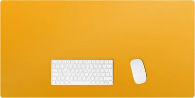 Produktbild von Helle Orange Farbe – Schreibtischunterlage – Rutschfeste Tischunterlage – Schreibtischmatte für Büro & Zuhause – Schreibunterlage – Mauspad – Tischmatte – 100 x 50 cm