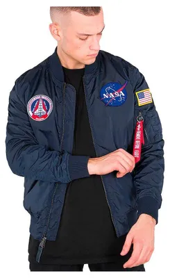 Immagine prodotto di Giacca bomber reversibile Alpha Industries MA-1 TT NASA, modello II, colore blu. (Uomo)
