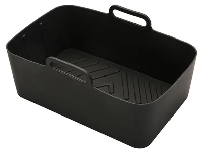 Produktbild von Silikon-Einlage für Heißluftfritteusen, lebensmittelecht, antihaftbeschichtet, hitzebeständig, wiederverwendbar, spülmaschinenfest, Frittierkorbeinsatz