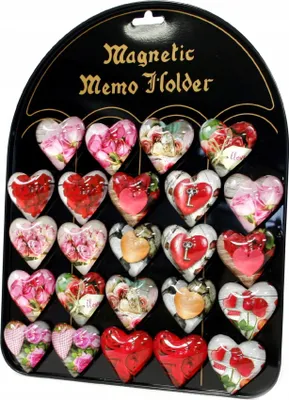 Zdjęcie produktu dla MAGNES NA LODÓWKĘ Walentynki SERCE Różne Wzory