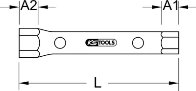 Produktbild von KS TOOLS 518.0872-E Rohrsteckschlüssel, 10x11mm, auf Hänger