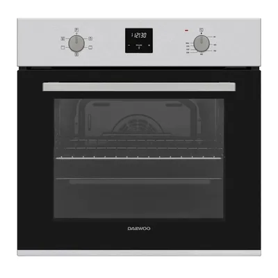 Daewoo Einbau Backofen Umluft Grill Silber LED Display Uhr & Timer
