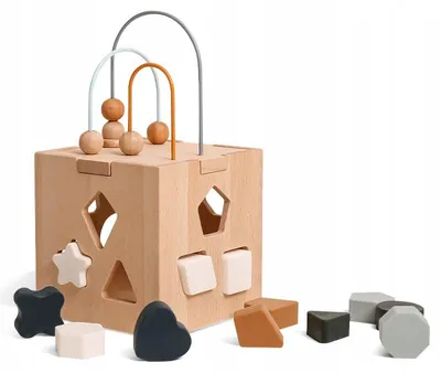 Produktbild von Holz Formsortierer Spielzeug mit 13 Blöcken für Kleinkinder