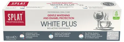 Productafbeelding van Tandpasta voor het witter maken van tanden, Splat, Professional White Plus, verwijdert tandverkleuringen, maakt tanden witter en reinigt diep, 100 ml
