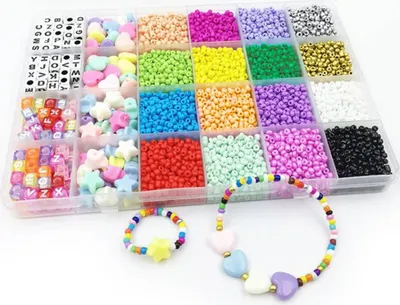 Produktbild von Malplay Perlen Für Schmuckherstellung "No. 4000" Bastelset Schmuckset Zum Basteln Für Kreative Armbänder Für Kinder Ab 6 Jahren